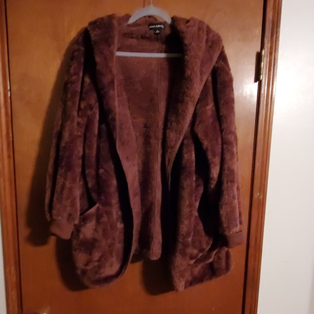 Cozy Fleece Sherpa Hoodie NWOT